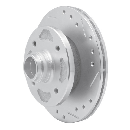 R1 1979-1983 Mazda RX-7 Front Right Drilled & Slotted Silver Brake Rotor