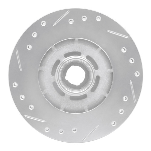 R1 1979-1983 Mazda RX-7 Front Right Drilled & Slotted Silver Brake Rotor