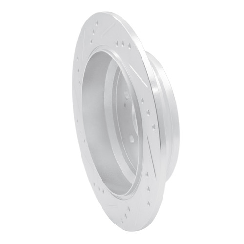 R1 2005-2018 Acura RDX Rear Right Drilled & Slotted Silver Brake Rotor