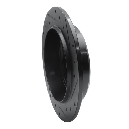 R1 95-07 Chrysler Sebring Rear Left Drilled & Slotted Black Brake Rotor