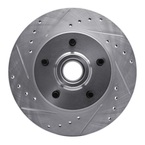 R1 1988-1991 Chevrolet C1500 Front Left Drilled & Slotted Silver Brake Rotor