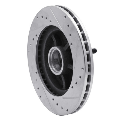 R1 1988-1991 Chevrolet C1500 Front Left Drilled & Slotted Silver Brake Rotor