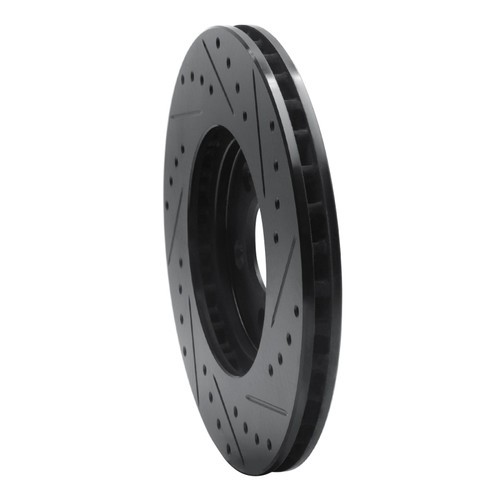 R1 95-06 Chrysler Sebring Front Left Drilled & Slotted Black Brake Rotor