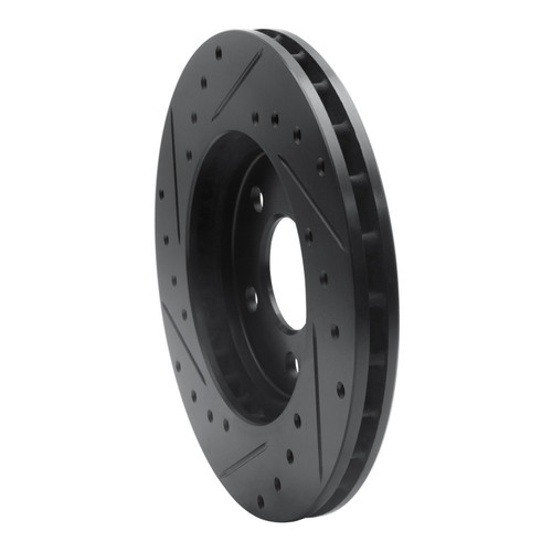 R1 95-00 Chrysler Sebring Front Right Drilled & Slotted Black Brake Rotor