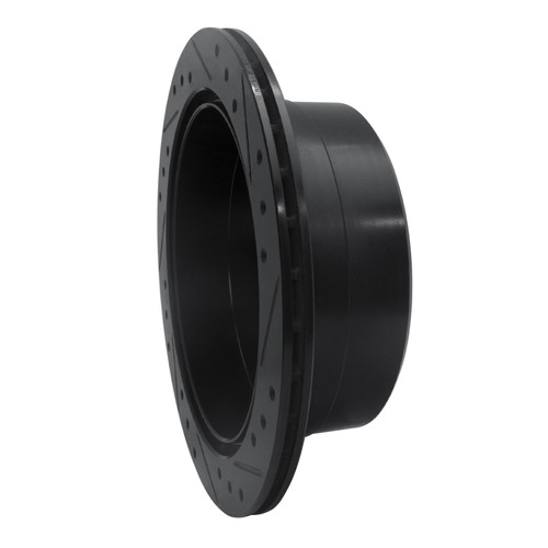 R1 1993-1997 Lexus LX450 Rear Left Drilled & Slotted Black Brake Rotor