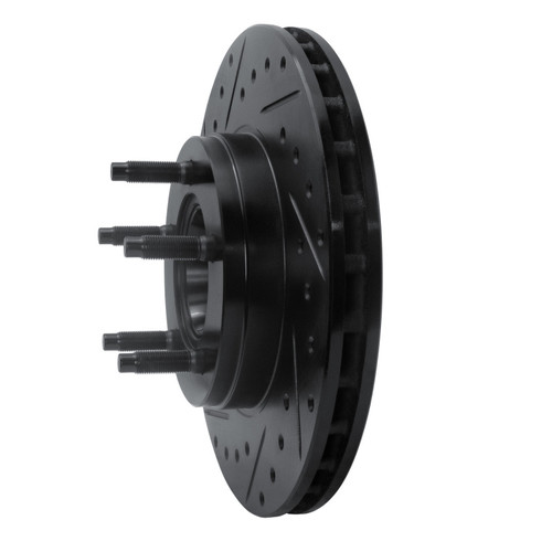 R1 1995-1997 Ford Ranger (USA/Canada) Front Left Drilled & Slotted Black Brake Rotor