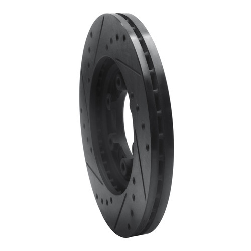 R1 92-02 Acura SLX Front Right Drilled & Slotted Black Brake Rotor