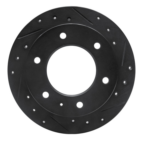 R1 88-95 Isuzu AMIGO Rear Right Drilled & Slotted Black Brake Rotor