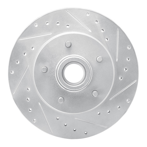 R1 1991-1996 Buick Roadmaster Front Right Drilled & Slotted Silver Brake Rotor