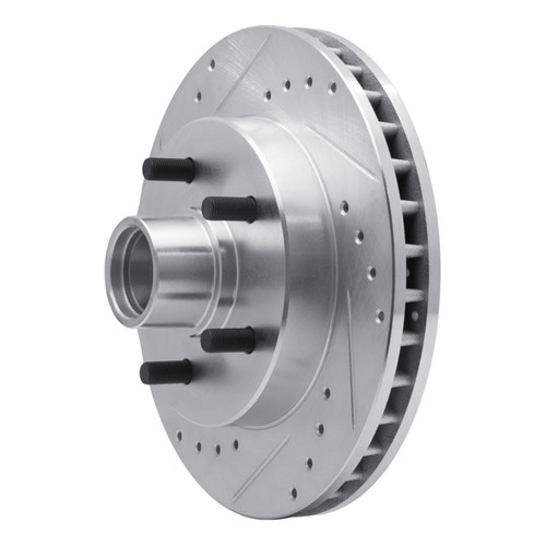 R1 1988-1994 Chevrolet C1500 Front Left Drilled & Slotted Silver Brake Rotor