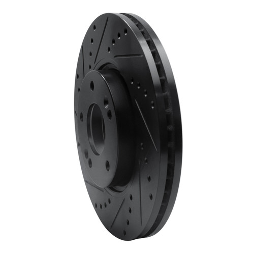 R1 12-16 Kia Sportage (USA/Canada) Front Left Drilled & Slotted Black Brake Rotor