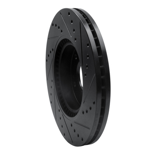 R1 12-16 Kia Sportage (USA/Canada) Front Left Drilled & Slotted Black Brake Rotor