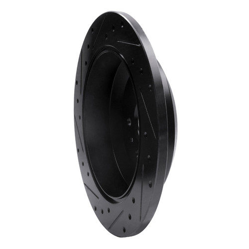 R1 09-10 Kia BORREGO Rear Right Drilled & Slotted Black Brake Rotor