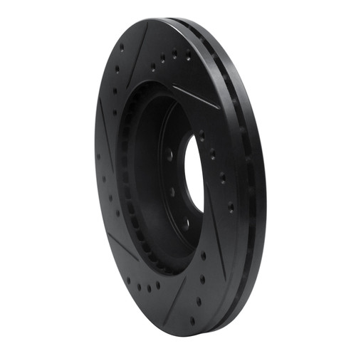 R1 02-02 Kia Sedona Front Right Drilled & Slotted Black Brake Rotor