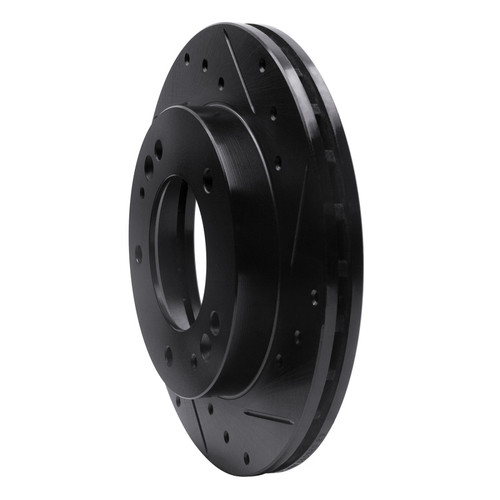 R1 95-02 Kia Sportage (USA/Canada) Front Right Drilled & Slotted Black Brake Rotor