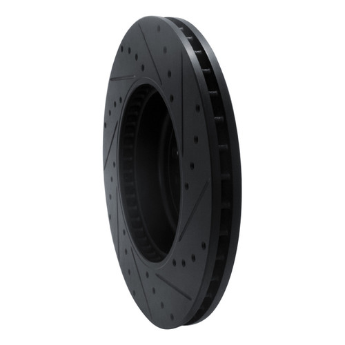 R1 17-25 BMW 430I Front Left Drilled & Slotted Black Brake Rotor