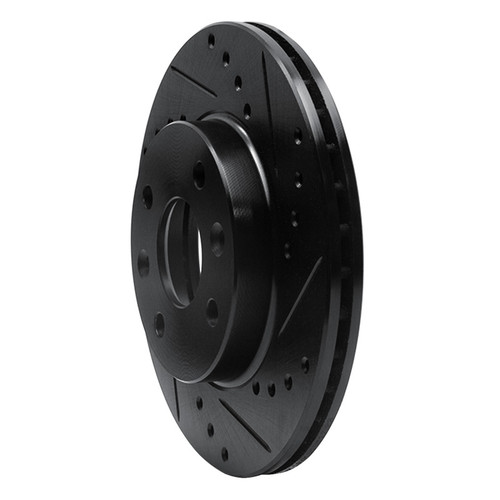 R1 94-00 Kia Spectra Front Right Drilled & Slotted Black Brake Rotor