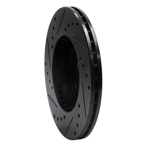 R1 94-00 Kia Spectra Front Right Drilled & Slotted Black Brake Rotor