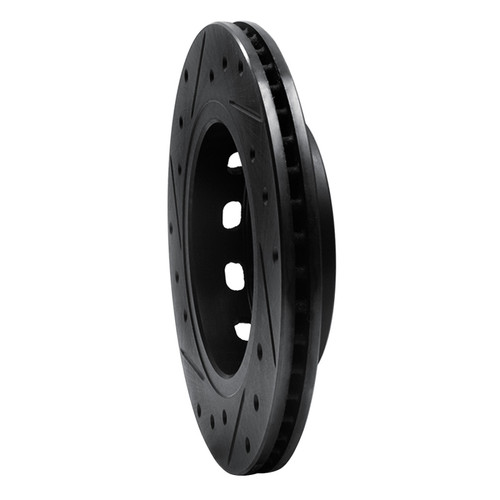 R1 94-00 Kia Spectra Front Right Drilled & Slotted Black Brake Rotor ECB-21001R