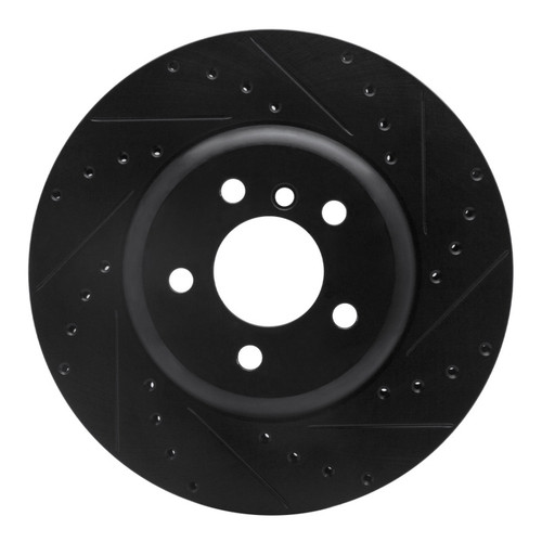 R1 13-21 BMW 428I xDrive Coupe & Convertible Rear Right Drilled & Slotted Black Brake Rotor