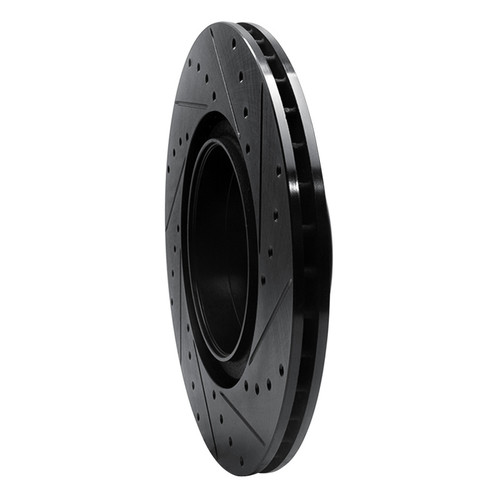 R1 12-20 BMW M240I Coupe & Convertible Rear Left Drilled & Slotted Black Brake Rotor