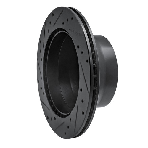 R1 87-89 Porsche 944 Except Turbo Rear Right Drilled & Slotted Black Brake Rotor