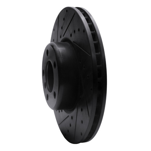 R1 12-21 BMW 228I Front Left Drilled & Slotted Black Brake Rotor