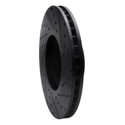 R1 12-21 BMW 228I Front Left Drilled & Slotted Black Brake Rotor