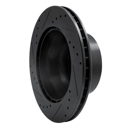 R1 87-97 Porsche 944 Except Turbo Rear Right Drilled & Slotted Black Brake Rotor