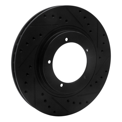 R1 86-86 Porsche 944 Turbo Front Right Drilled & Slotted Black Brake Rotor