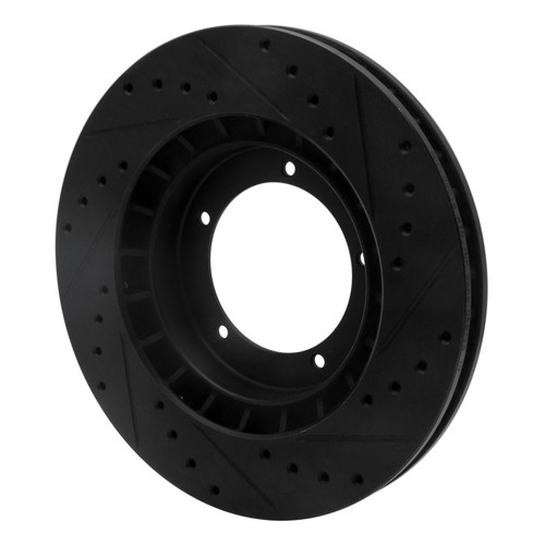 R1 86-86 Porsche 944 Turbo Front Left Drilled & Slotted Black Brake Rotor