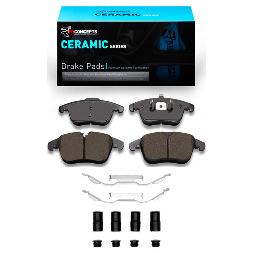 R1 06-18 Jaguar VanDEN PLAS Front Ceramic Brake Pads & Hardware Kit
