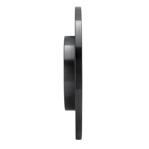 R1 65-76 Porsche 911 Front Right Drilled & Slotted Black Brake Rotor