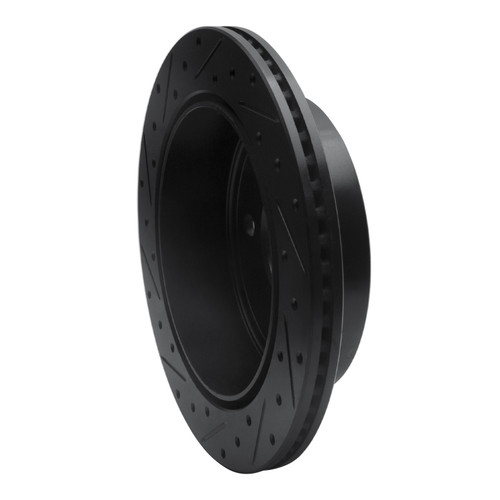 R1 03-03 Dodge Ram 1500 Van Rear Right Drilled & Slotted Black Brake Rotor