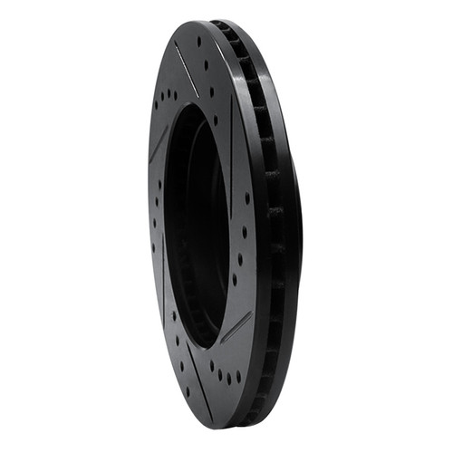 R1 00-02 Daewoo Nubira Front Left Drilled & Slotted Black Brake Rotor