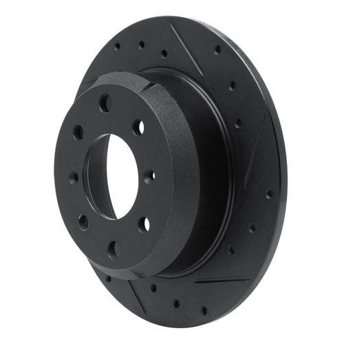 R1 64-94 Alfa Romeo GTZ Rear Right Drilled & Slotted Black Brake Rotor