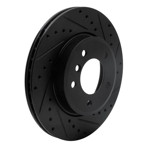 R1 99-08 BMW 325CI (USA/Canada) Front Right Drilled & Slotted Black Brake Rotor