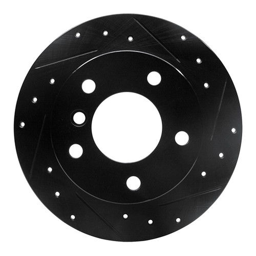 R1 96-02 BMW Z3 Rear Right Drilled & Slotted Black Brake Rotor