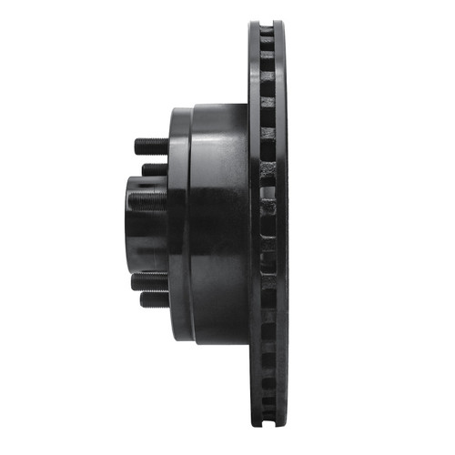 R1 91-96 Dodge Dakota RWD Front Right Drilled & Slotted Black Brake Rotor