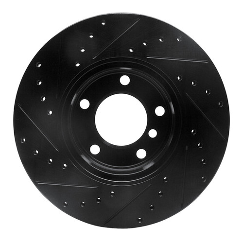 R1 96-03 BMW 525I (USA/Canada) Front Right Drilled & Slotted Black Brake Rotor