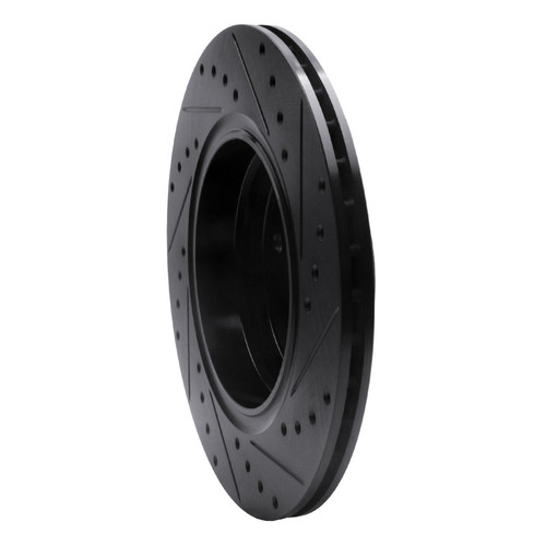 R1 95-03 BMW Z8 Rear Left Drilled & Slotted Black Brake Rotor