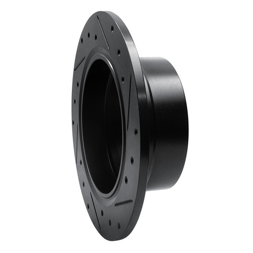 R1 95-99 BMW 318TI Rear Left Drilled & Slotted Black Brake Rotor