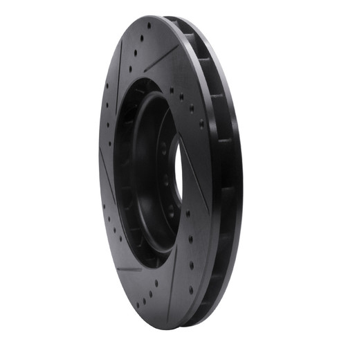 R1 95-02 BMW M3 Left Front Drilled & Slotted Black Brake Rotor