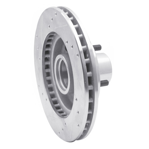 R1 1982-1995 Buick Regal Front Right Drilled & Slotted Silver Brake Rotor