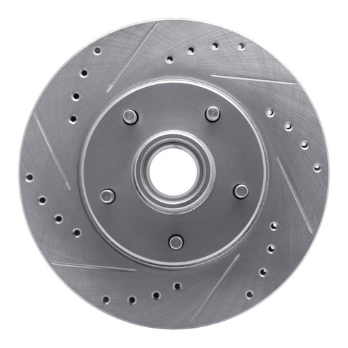 R1 1978-1990 Buick Skylark Front Left Drilled & Slotted Silver Brake Rotor
