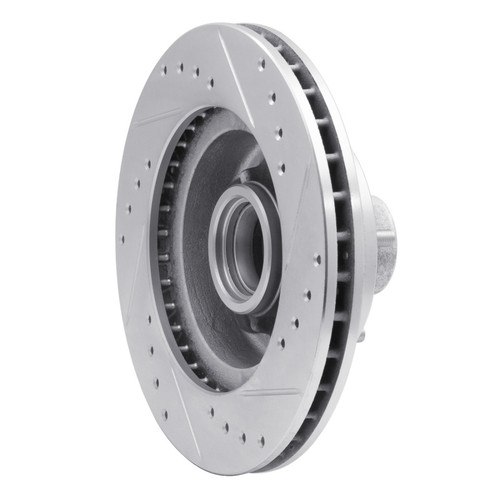 R1 1978-1990 Buick Skylark Front Left Drilled & Slotted Silver Brake Rotor