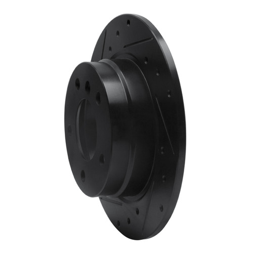 R1 91-99 BMW 325IS Rear Left Drilled & Slotted Black Brake Rotor