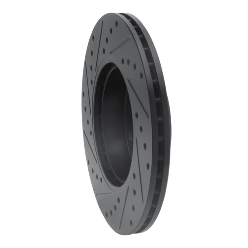 R1 91-06 BMW 328I Front Right Drilled & Slotted Black Brake Rotor