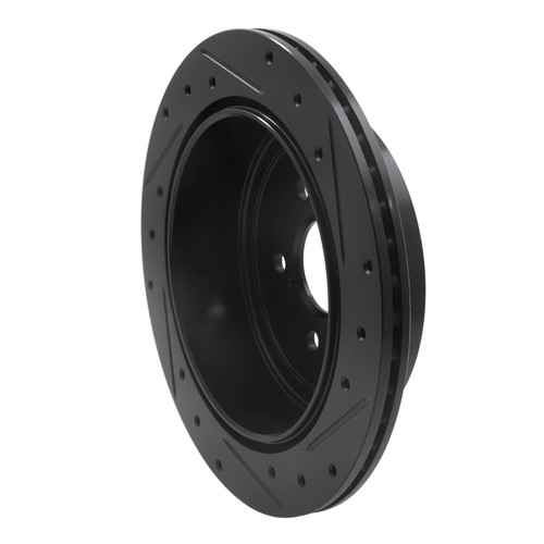 R1 10-25 ScIon FR-S Rear Left Drilled & Slotted Black Brake Rotor