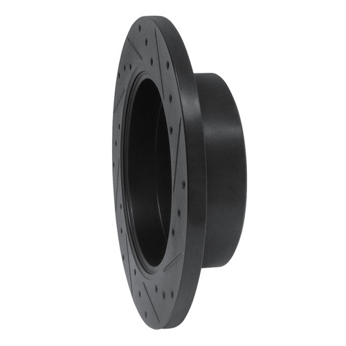 R1 06-18 Dodge Sprinter 2500 Rear Left Drilled & Slotted Black Brake Rotor